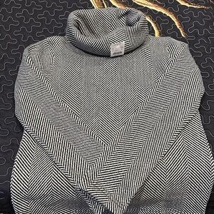 J. Crew Monochrome Herringbone Turtleneck Sweater